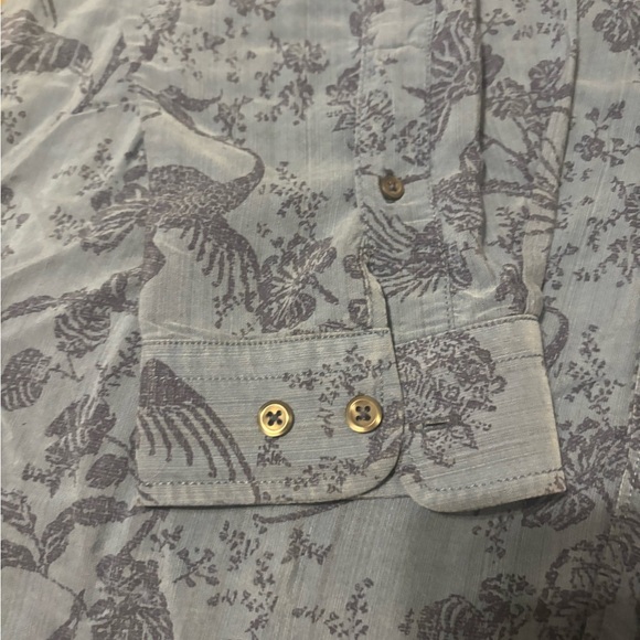 Tommy Bahama Men’s XL Collared Longsleeve Hawaiian Blue Floral Comfy - Picture 12 of 12